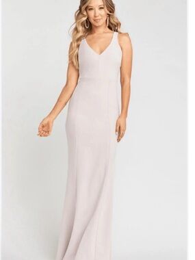 Show Me Your MuMu Blush V-Neck Sleeveless Maxi Gown